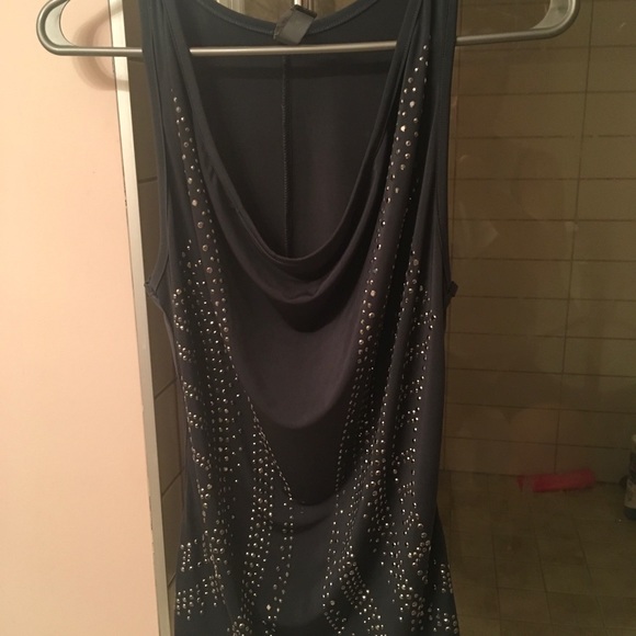 Colori ruched charcoal color blouse - Picture 2 of 8